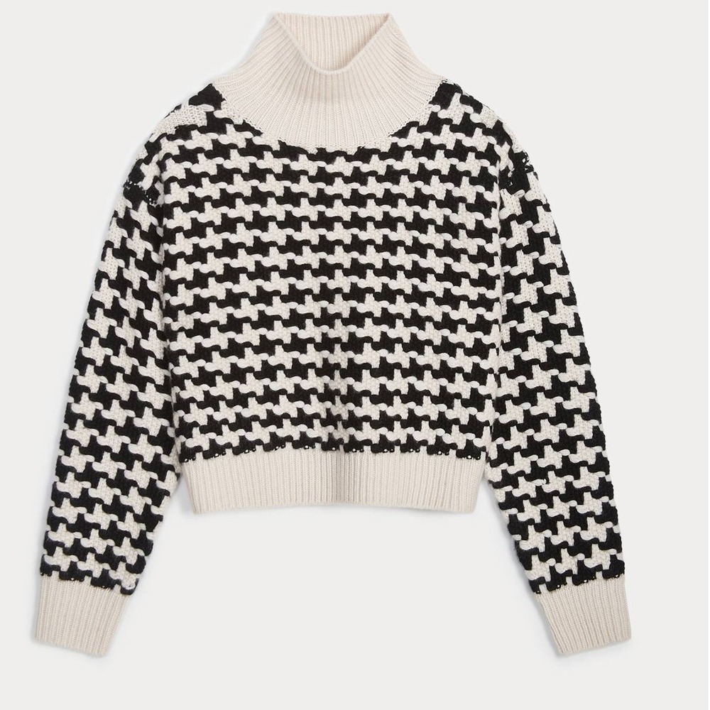 NAKED CASHMERE‎ Iris Sweater Black White Small New With Tags